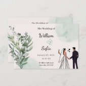 Minimal Modern Wedding Invitation RSVP Karte (Vorne/Hinten)