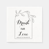 Minimal Modern Wedding Napkins Serviette (Vorderseite)