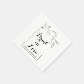 Minimal Modern Wedding Napkins Serviette (Ecke)