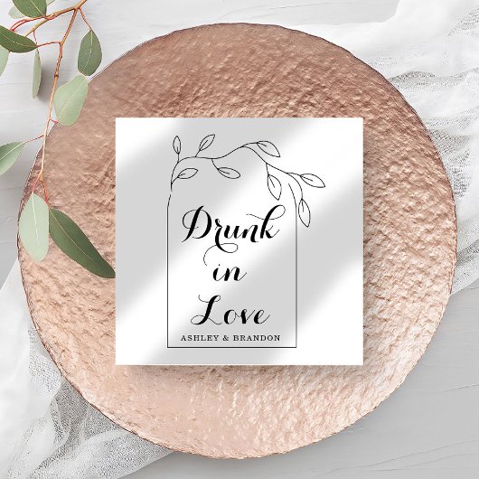 Minimal Modern Wedding Napkins Serviette