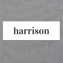 Minimal modern weiß namensschild