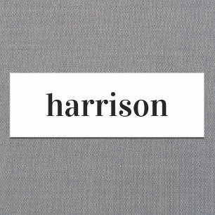 Minimal modern weiß namensschild