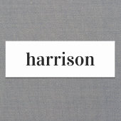 Minimal modern weiß namensschild