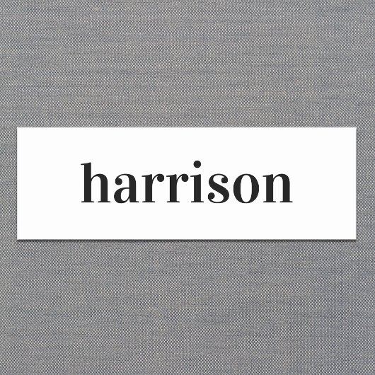 Minimal modern weiß namensschild