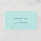 Minimal Modern World Map auf sehr blass blau Visitenkarte (Rückseite)