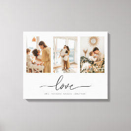 Minimal moderne 3-Foto Collage-Familie Leinwanddruck