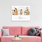 Minimal moderne 3-Foto Collage-Familie Leinwanddruck (Insitu (Wohnzimmer))