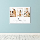 Minimal moderne 3-Foto Collage-Familie Leinwanddruck (Insitu (Holzboden))