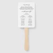 Minimal moderne 3-Foto-Hochzeitsprogramme Fächer (Rückseite)