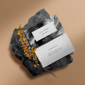 Minimal moderne Abstrakte Schwarz-Weiß-Malerei Visitenkarte