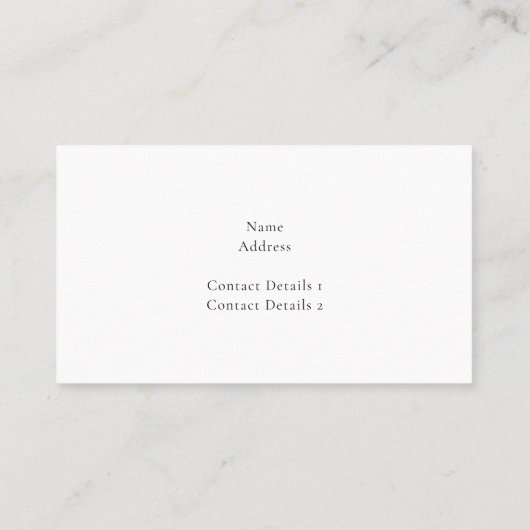 Minimal moderne Abstrakte Schwarz-Weiß-Malerei Visitenkarte (Rückseite)