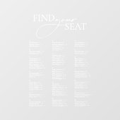 Minimal moderne Alphabetische Hochzeitssattelkarte Fensteraufkleber (Blatt)