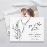 Minimal moderne Annapolis Chesapeake Bay Wedding Save The Date<br><div class="desc">Helfen Sie Ihren Gästen, ihre Kalender für Ihre Annapolis-Feier mit unserer eleganten, schwarz-weißen Karte Chesapeake Bay Save the Date zu markieren. Dieses moderne, minimalistische Design eignet sich perfekt für Ihre Hochzeit an berühmten Orten wie der USNA Hochzeitskapelle, dem Chesapeake Bay Beach Club, historischen Inns von Annapolis, dem Loews Annapolis Hotel...</div>