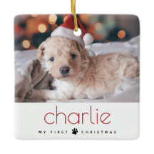 Minimal moderne Art Pet's erstes Weihnachtsfest Fo