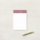 Minimal Moderne Berufliche Dusty Rose Einfach Post-it Klebezettel (Auf Schreibtisch)