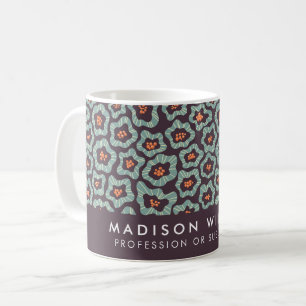 Minimal Moderne Blume Kaffee Tasse