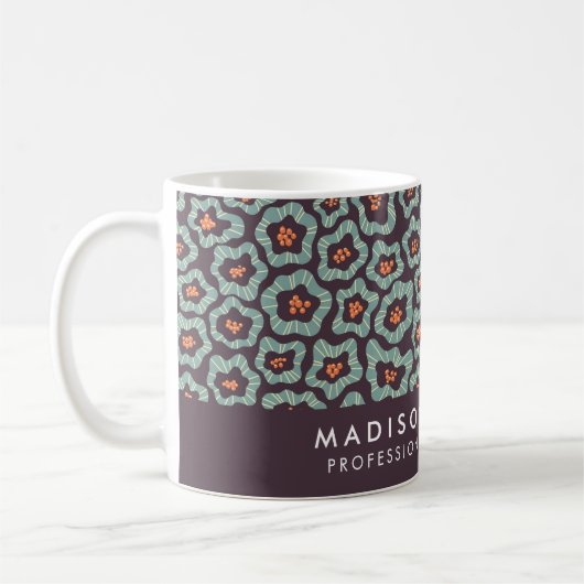 Minimal Moderne Blume Kaffee Tasse (Links)