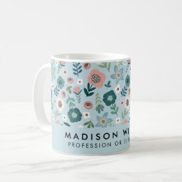 Minimal Moderne Blume Kaffee Tasse