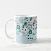 Minimal Moderne Blume Kaffee Tasse (Links)
