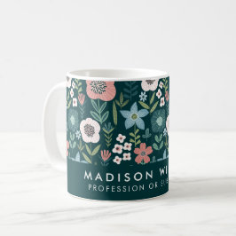 Minimal Moderne Blume Kaffee Tasse