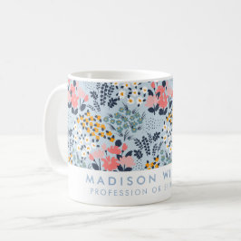 Minimal Moderne Blume Kaffee Tasse