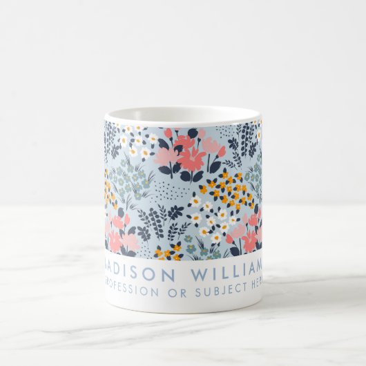 Minimal Moderne Blume Kaffee Tasse (Mittel)