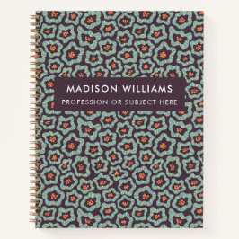 Minimal moderne Blume Notebook Notizblock