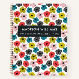 Minimal moderne Blume Notebook Notizblock