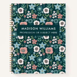 Minimal moderne Blume Notebook Notizblock