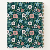 Minimal moderne Blume Notebook Notizblock (Rückseite)