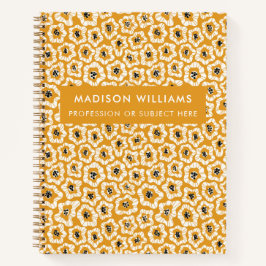 Minimal moderne Blume Notebook Notizblock