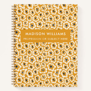 Minimal moderne Blume Notebook Notizblock