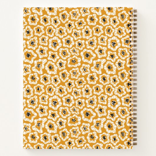 Minimal moderne Blume Notebook Notizblock (Rückseite)