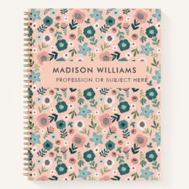 Minimal moderne Blume Notebook Notizblock