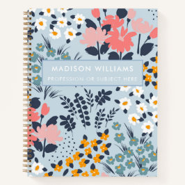 Minimal moderne Blume Notebook Notizblock