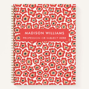 Minimal moderne Blume Notebook Notizblock