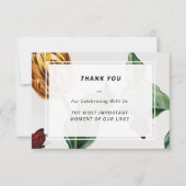 Minimal moderne Blumenstrauß-Hochzeit Danke - (Vorderseite)