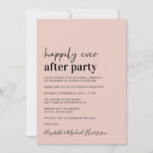 Minimal moderne Blush Hochzeitsempfang Einladung (Vorderseite)
