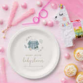 Minimal moderne Boho Kleidung Muster Babydusche Pappteller (Party)