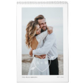 Minimal moderne Couple Wedding-Fotos halten Kalender (Titelbild)
