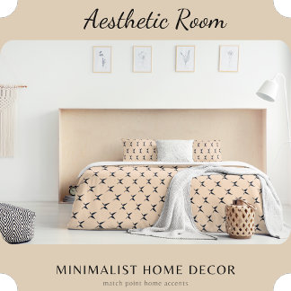 Minimal moderne Creme und schwarz geometrisch Kissenbezug