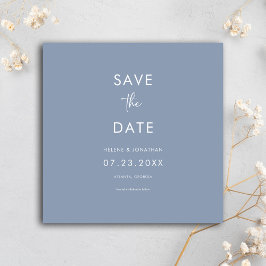 Minimal moderne, duftige Blue Wedding Save The Date