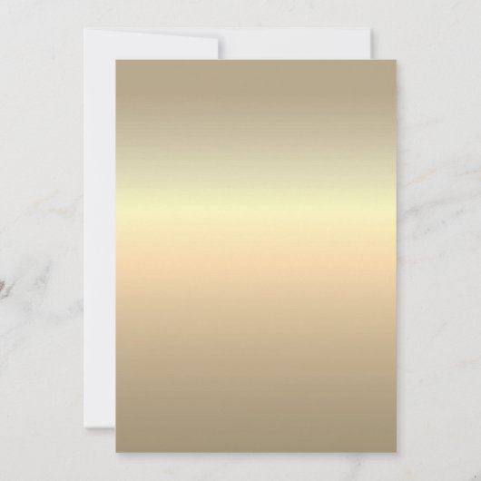 Minimal moderne Dusty Blue Gold Hochzeit Einladung (Rückseite)