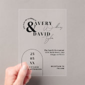 Minimal moderne einfache Hochzeit Acryleinladungen (Insitu (Handheld))