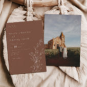 Minimal moderne einfache Hochzeit Einladung