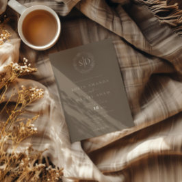 Minimal moderne einfache Hochzeit Einladung