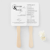 Minimal moderne einfache Hochzeit Fächer (Vorne und Hinten)