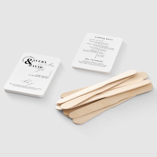 Minimal moderne einfache Hochzeit Fächer (Non-assembled)