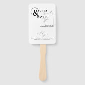 Minimal moderne einfache Hochzeit Fächer (Vorderseite)