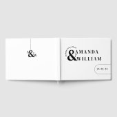 Minimal moderne einfache Hochzeit Gästebuch (Voll)